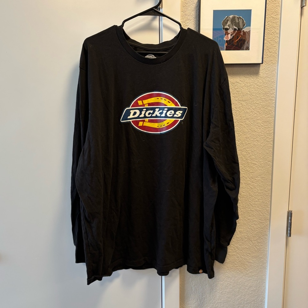 Dickies Black Long Sleeve Crew Neck Shirt